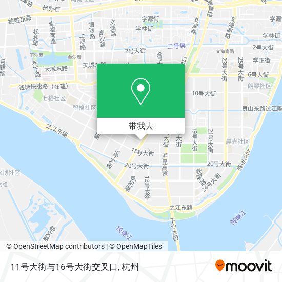 11号大街与16号大街交叉口地图