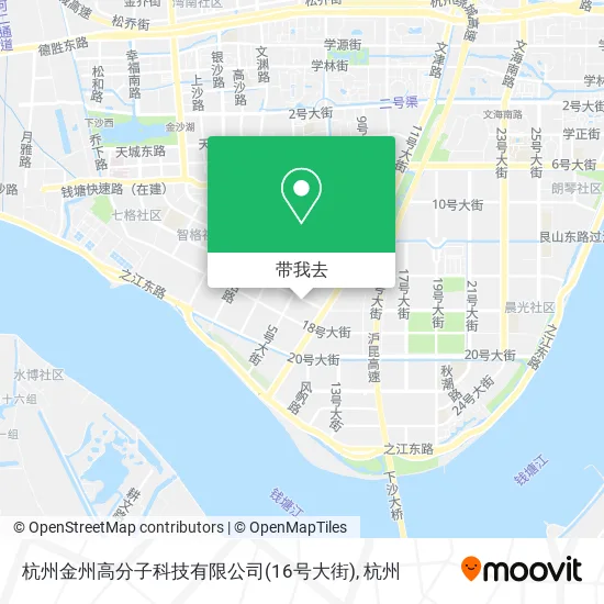 杭州金州高分子科技有限公司(16号大街)地图