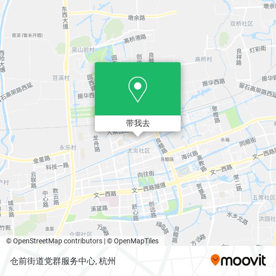 仓前街道党群服务中心地图