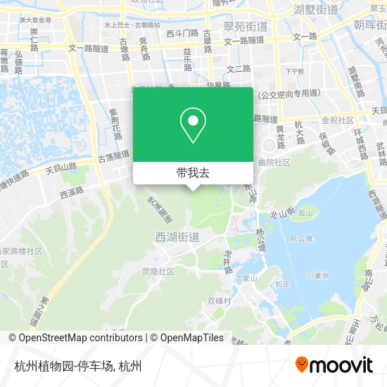杭州植物园-停车场地图