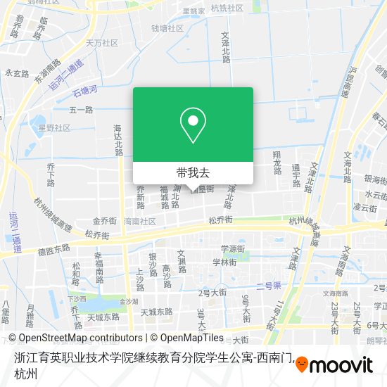 浙江育英职业技术学院继续教育分院学生公寓-西南门地图