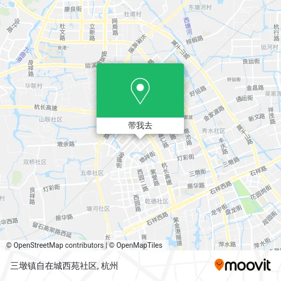 三墩镇自在城西苑社区地图