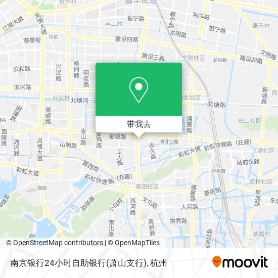 南京银行24小时自助银行(萧山支行)地图