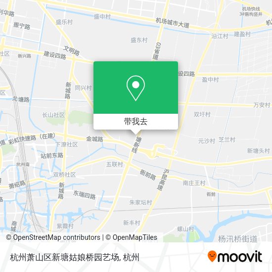杭州萧山区新塘姑娘桥园艺场地图