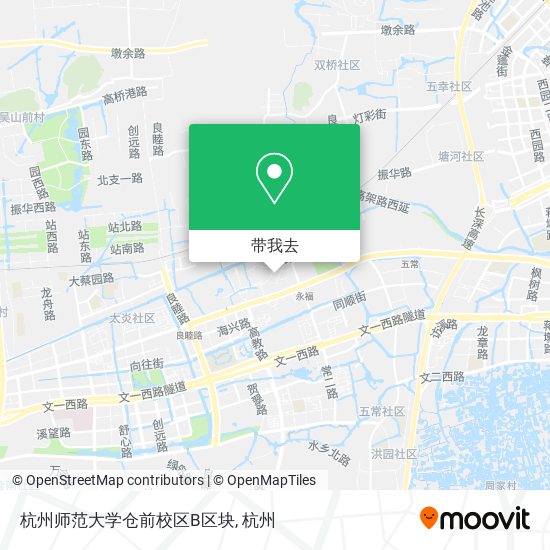 杭州师范大学仓前校区B区块地图