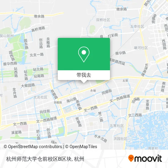 杭州师范大学仓前校区B区块地图