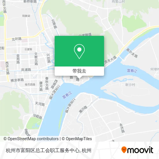 杭州市富阳区总工会职工服务中心地图