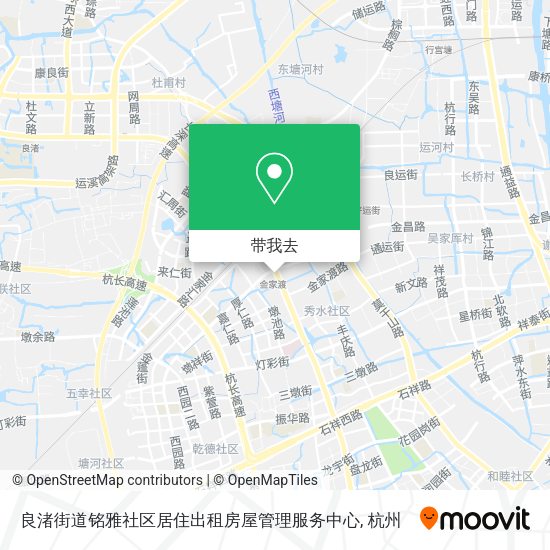 良渚街道铭雅社区居住出租房屋管理服务中心地图