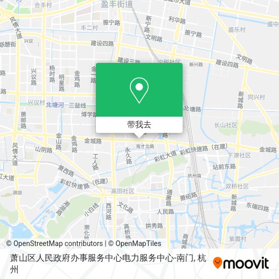 萧山区人民政府办事服务中心电力服务中心-南门地图