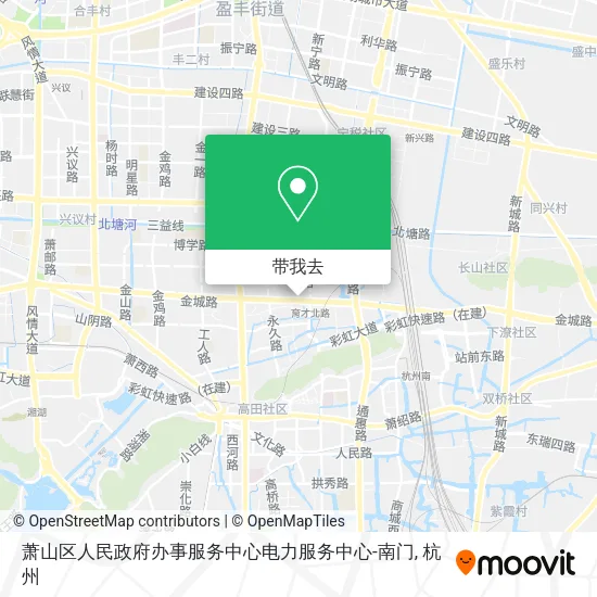 萧山区人民政府办事服务中心电力服务中心-南门地图