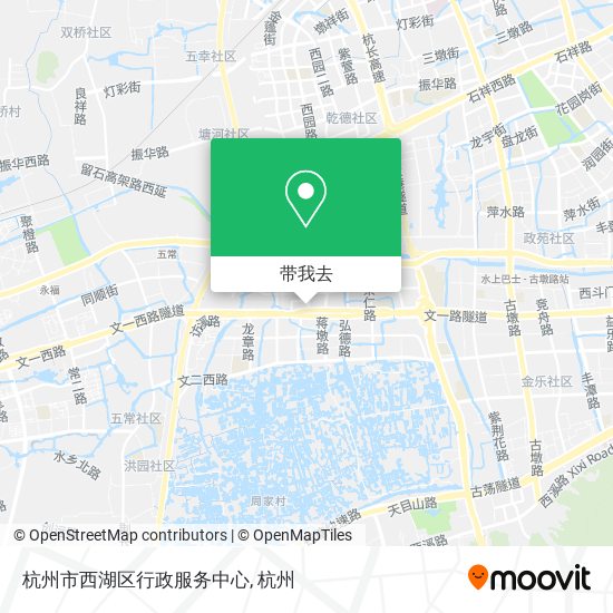 杭州市西湖区行政服务中心地图