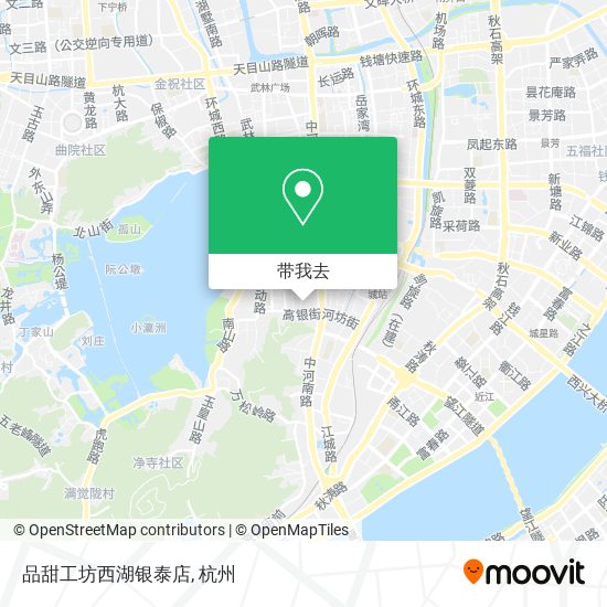 品甜工坊西湖银泰店地图