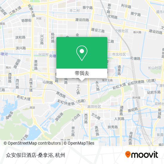 众安假日酒店-桑拿浴地图