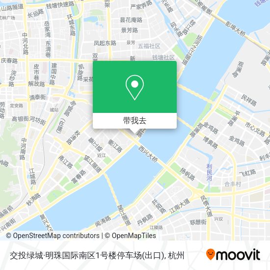 交投绿城·明珠国际南区1号楼停车场(出口)地图