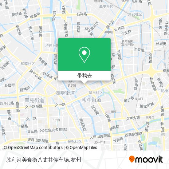 胜利河美食街八丈井停车场地图