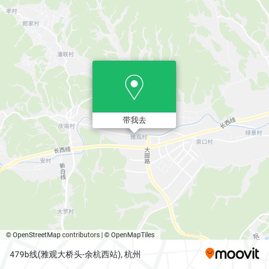 479b线(雅观大桥头-余杭西站)地图