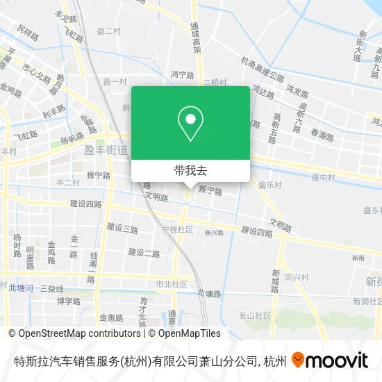 特斯拉汽车销售服务(杭州)有限公司萧山分公司地图