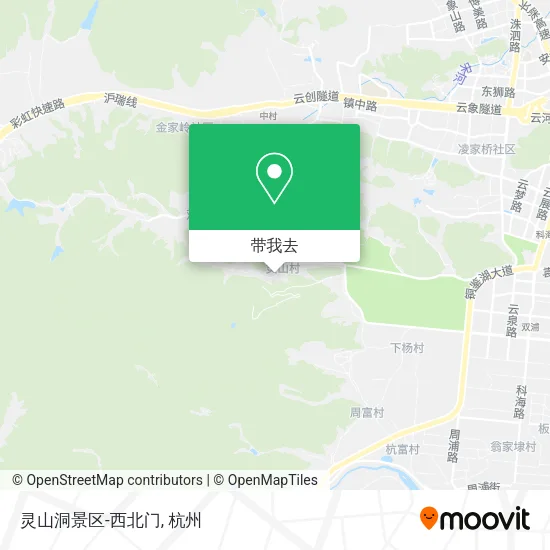 灵山洞景区-西北门地图