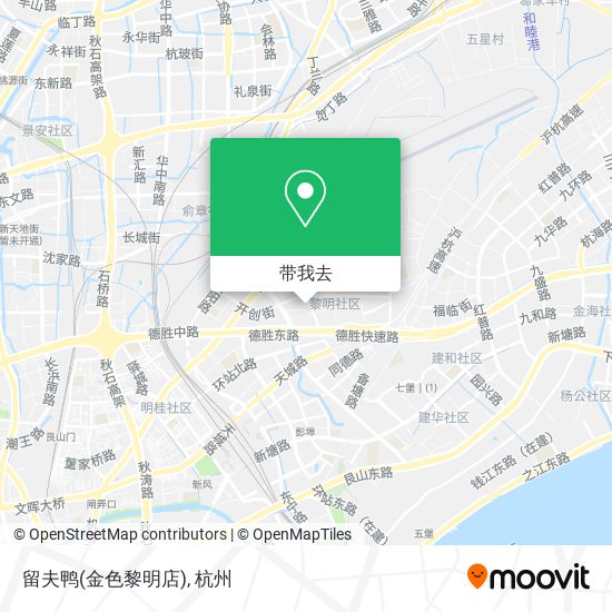 留夫鸭(金色黎明店)地图