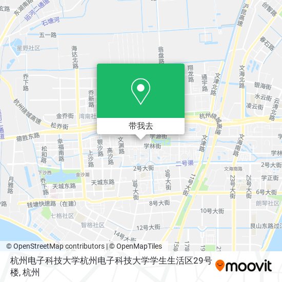 杭州电子科技大学杭州电子科技大学学生生活区29号楼地图