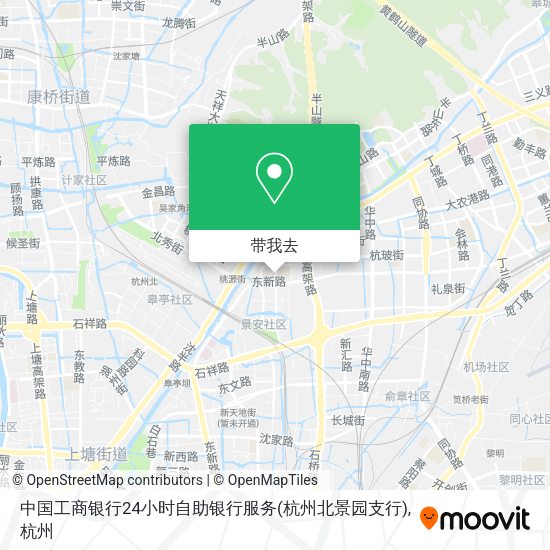 中国工商银行24小时自助银行服务(杭州北景园支行)地图