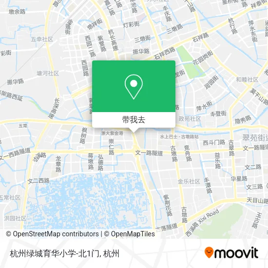 杭州绿城育华小学-北1门地图