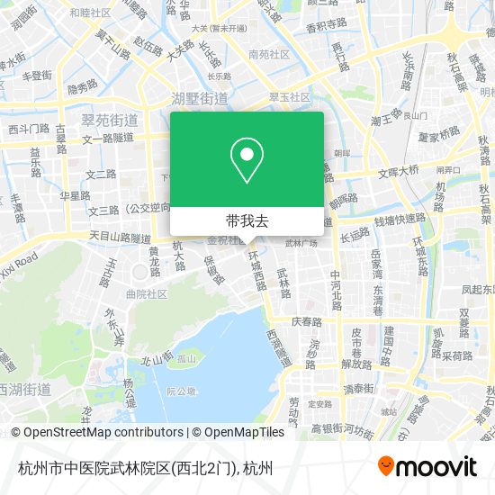 杭州市中医院武林院区(西北2门)地图