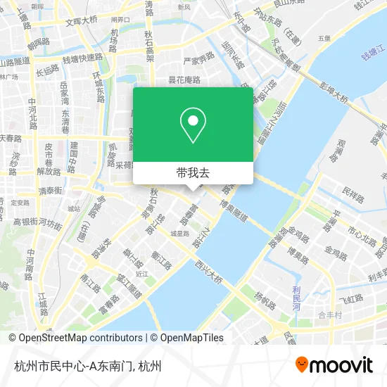 杭州市民中心-A东南门地图