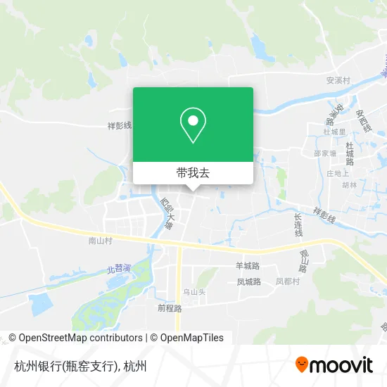 杭州银行(瓶窑支行)地图
