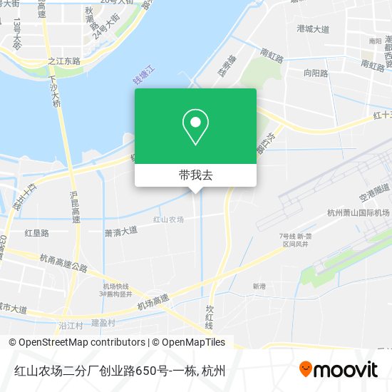 红山农场二分厂创业路650号-一栋地图