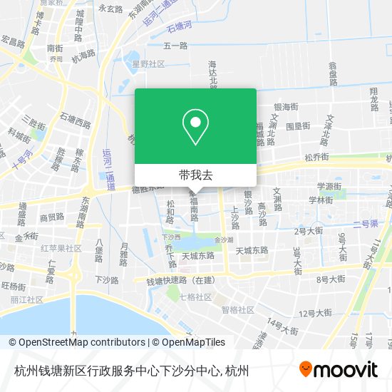 杭州钱塘新区行政服务中心下沙分中心地图