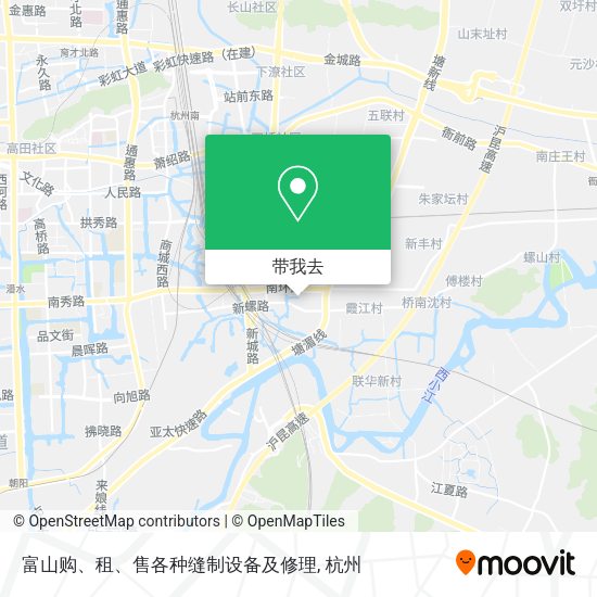 富山购、租、售各种缝制设备及修理地图
