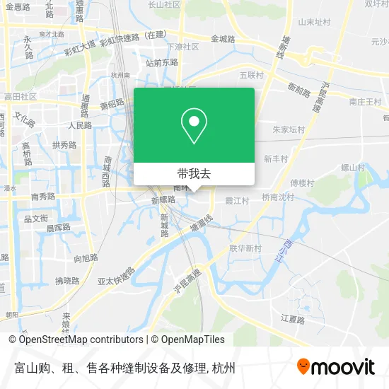 富山购、租、售各种缝制设备及修理地图