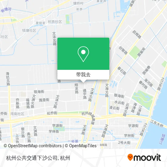杭州公共交通下沙公司地图