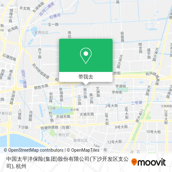 中国太平洋保险(集团)股份有限公司(下沙开发区支公司)地图