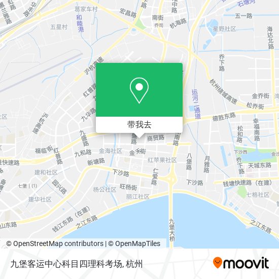 九堡客运中心科目四理科考场地图