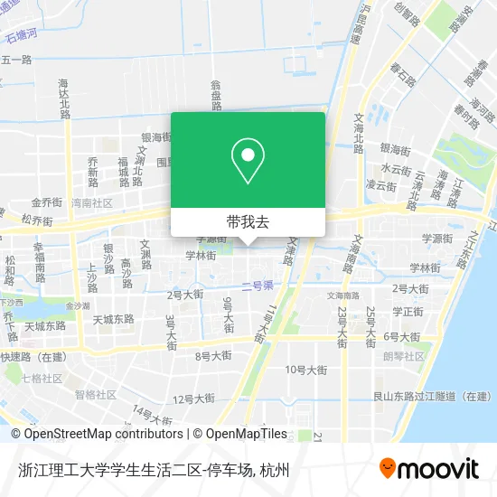 浙江理工大学学生生活二区-停车场地图