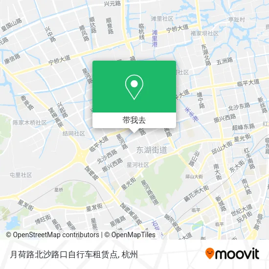 月荷路北沙路口自行车租赁点地图