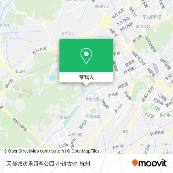 天都城欢乐四季公园-小镇古钟地图