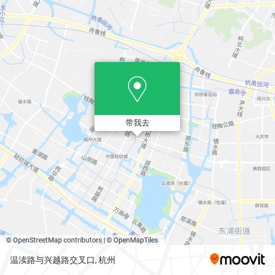 温渎路与兴越路交叉口地图