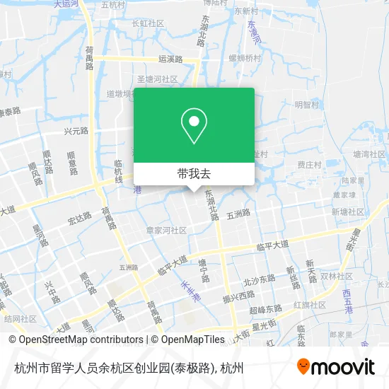 杭州市留学人员余杭区创业园(泰极路)地图