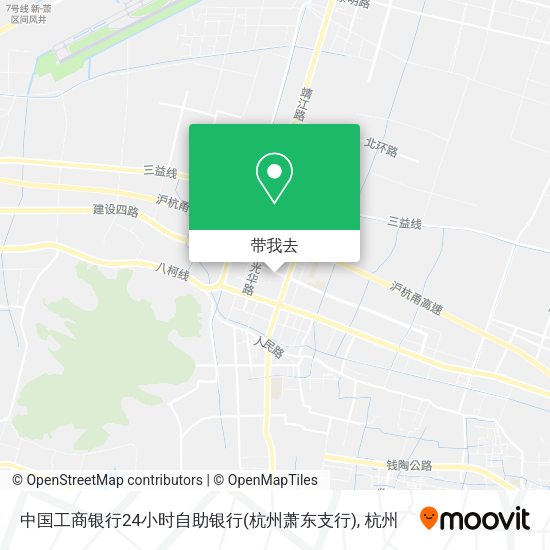 中国工商银行24小时自助银行(杭州萧东支行)地图