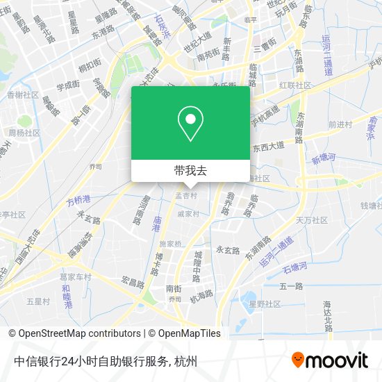 中信银行24小时自助银行服务地图