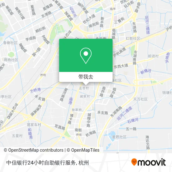 中信银行24小时自助银行服务地图