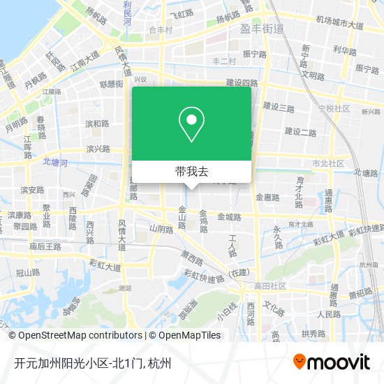 开元加州阳光小区-北1门地图