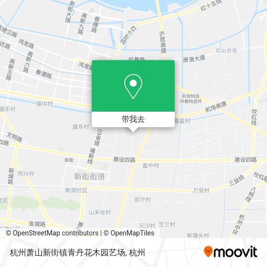 杭州萧山新街镇青丹花木园艺场地图