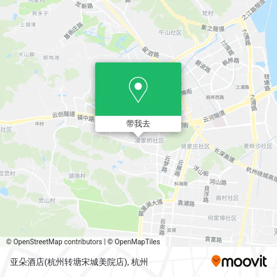 亚朵酒店(杭州转塘宋城美院店)地图