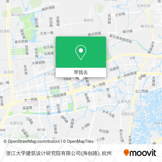 浙江大学建筑设计研究院有限公司(海创路)地图