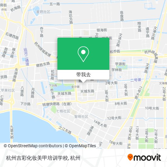 杭州吉彩化妆美甲培训学校地图
