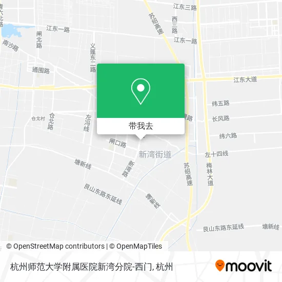 杭州师范大学附属医院新湾分院-西门地图